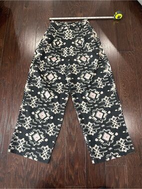 Ollari Anthropologie Aztec Boho Wide-Leg Pant Sample Piece Size Small NEW**